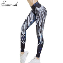 Simenual Harajuku 3D wing leggings for women 2018 push up sporting fitness legging athleisure bodybuilding sexy women's pants