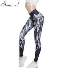 Simenual Harajuku 3D wing leggings for women 2018 push up sporting fitness legging athleisure bodybuilding sexy women's pants